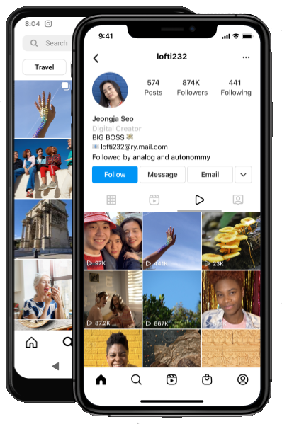 Instagram sur mobile